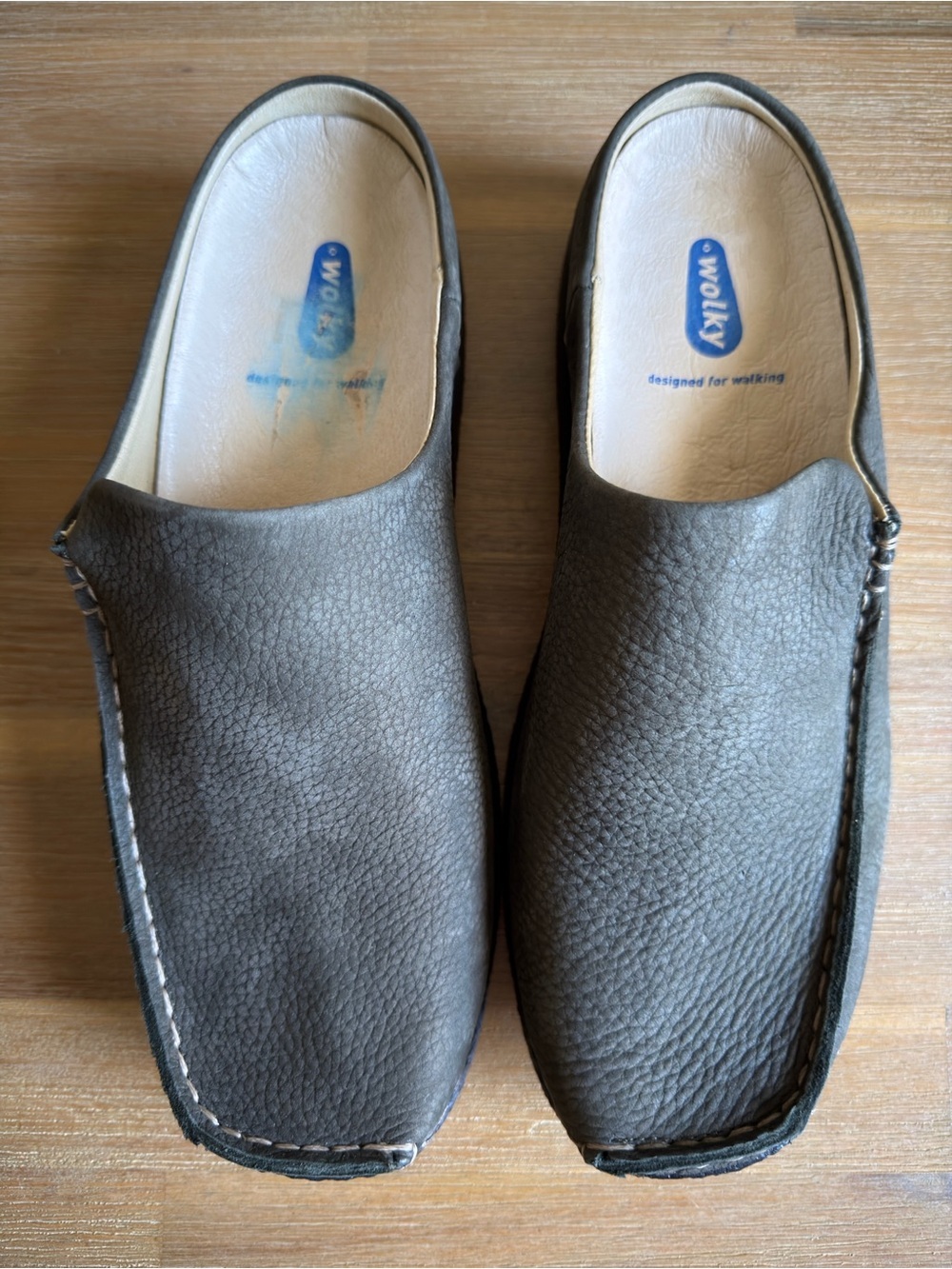 Wolky Women's Green Leather Roll Slide Lined Mules Comfort Shoes EU41 / US10.5 - Picture 7 of 13
